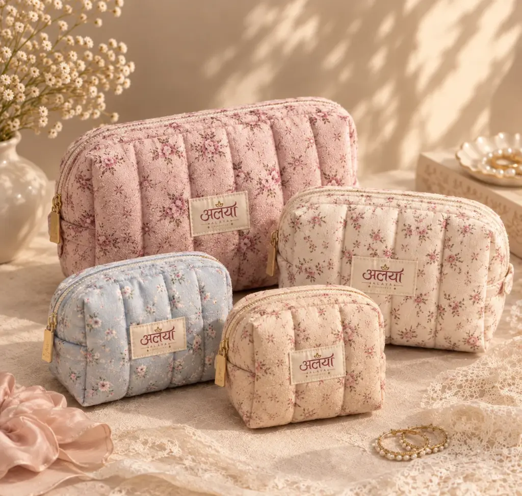Elegant Alaya Quilted Pouch Collection