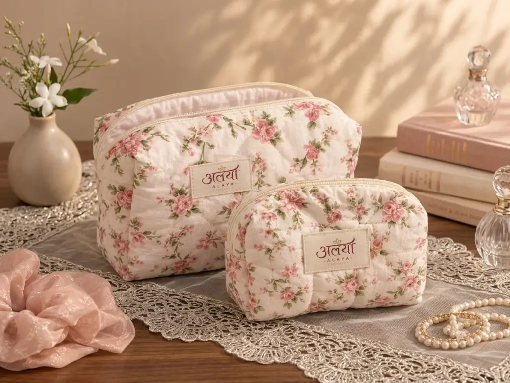 floral desinged everyday pouch